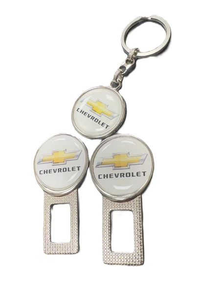 chevrolet İkaz Ses Susturucu Metal Toka 2 Adet Ve Anahtarlık 1 Adet ürün görseli 1