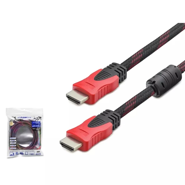 Hadron Hdx2013 Hdmi Kablo Örgülü 3M Siyah ürün görseli 1