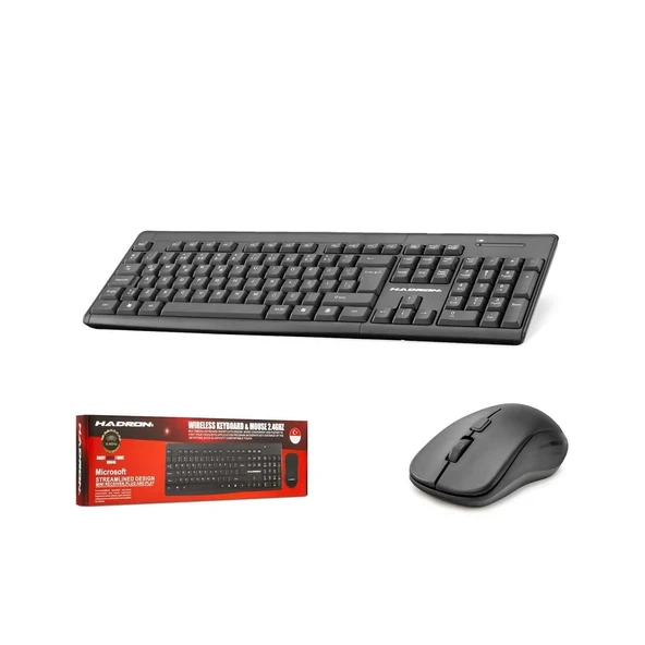 Hadron Hd840 Wireless Klavye Mouse Set Q Siyah ürün görseli 1