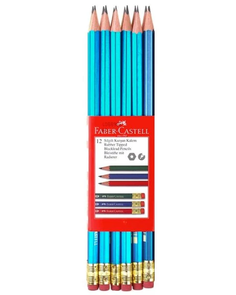 Faber Castell Silgili Kurşun Kalem 12li HB 2120 ürün görseli 1