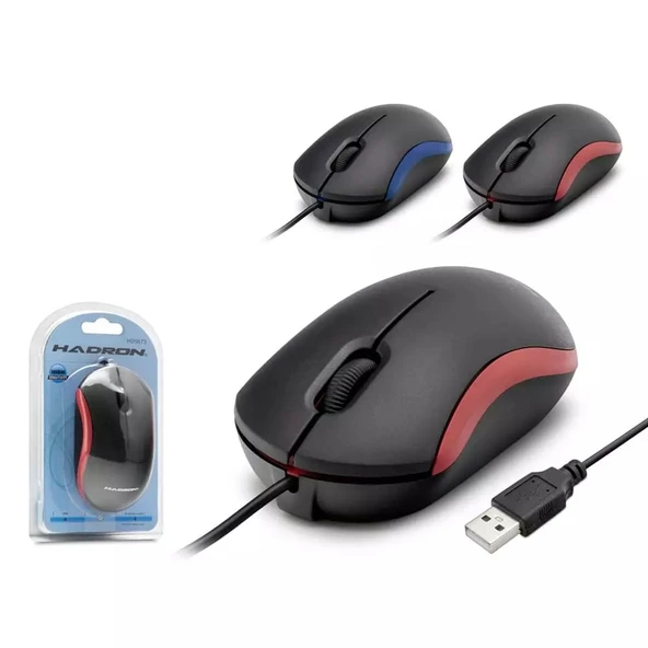 Hadron Hdx3255 Kablolu Mouse 800 Dpi 143Cm Siyah ürün görseli 1