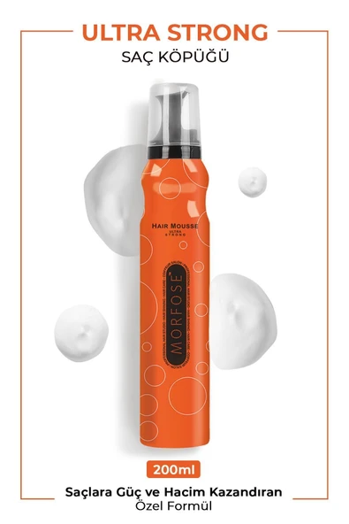 MORFOSE ULTRA STRONG SAÇ KÖPÜĞÜ 200 ML - GÜÇLÜ TUTUŞ ürün görseli 1
