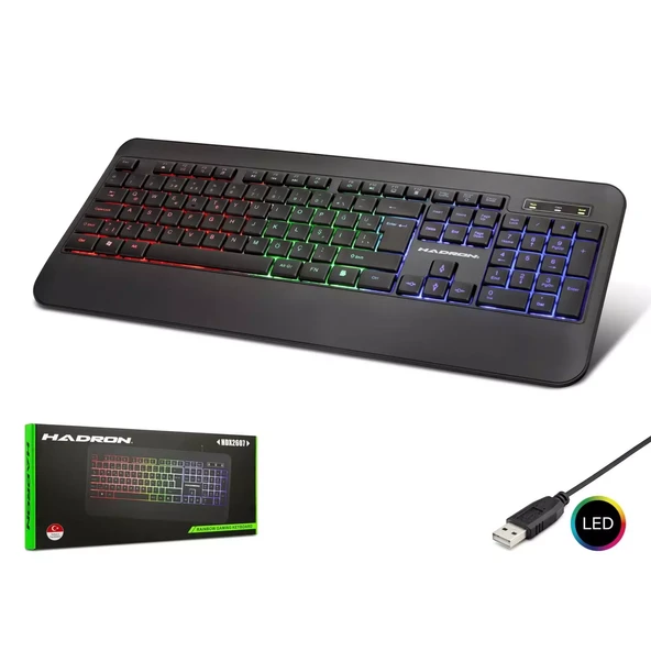 Hadron Hdx2607 Kablolu Oyuncu Klavye Led Q Siyah ürün görseli 1