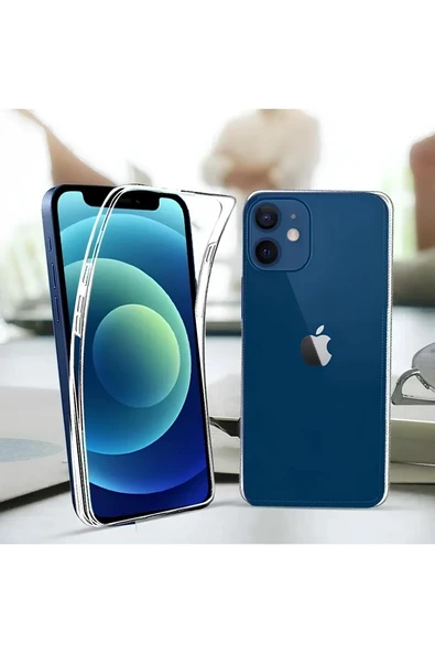 Apple iPhone 16 Plus 6.7'' Çift Taraflı Silikon Kılıf Şeffaf - Resim 6