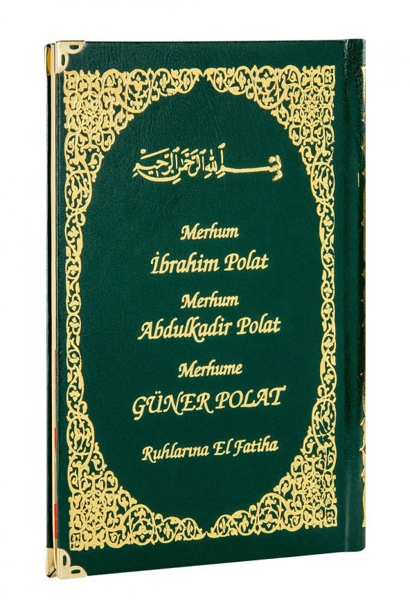50 ADET - İsim Baskılı Ciltli Yasin Kitabı - Orta Boy - 128 Sayfa - Yeşil Renk - Cemiyet Hediyeliği ürün görseli 1