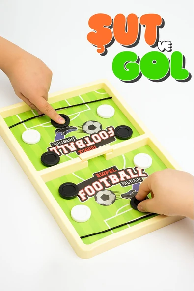 Lastik Fırlatmalı Futbol Şut ve Gol Hızlı Sapan Masa Futbol Oyunu Çocuk Odaklanma Zeka Kutu Oyunu ürün görseli 1