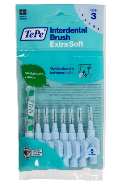 Tepe Interdental Brush Extra Soft Arayüz Fırçası Mavi 0.6 mm 8 li ürün görseli 1