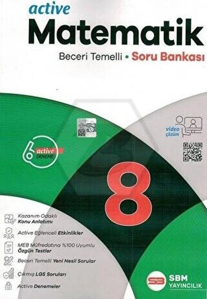 8.Sınıf Active Matematik Soru Bankası Sbm Yayın ürün görseli 1