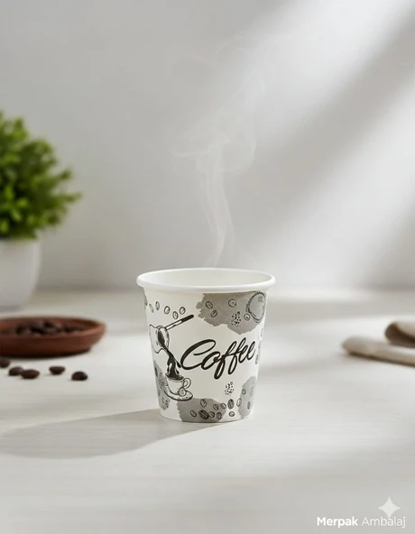 Karton Bardak 2,5 Oz 400 Adet Kahve Bardağı Küçük Bardak Türk Kahvesi Bardağı Espresso Bardağı ürün görseli 1