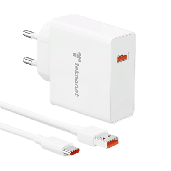 Teknonet TN-HCH14 67W Type-C Hızlı Şarj Adaptörü ve Type-C Kablo ürün görseli 1