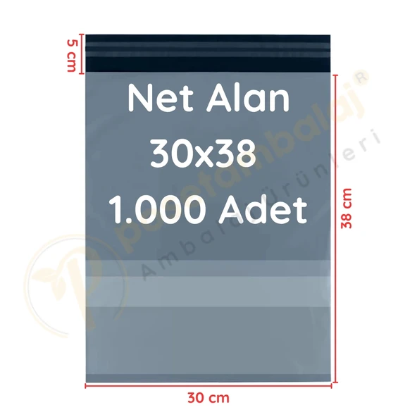 30x38+5 cm (30x43) Cepli Kargo Poşeti 1.000 Adet ürün görseli 1