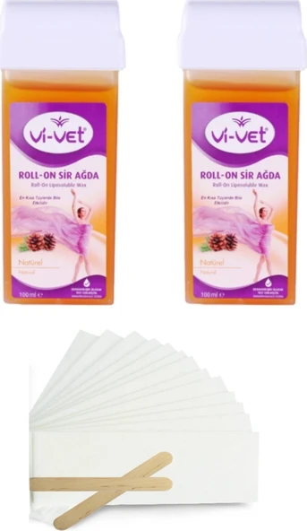Vi-Vet Roll-On Kartuş Sir Ağda Naturel 100 ml x 2 ürün görseli 1