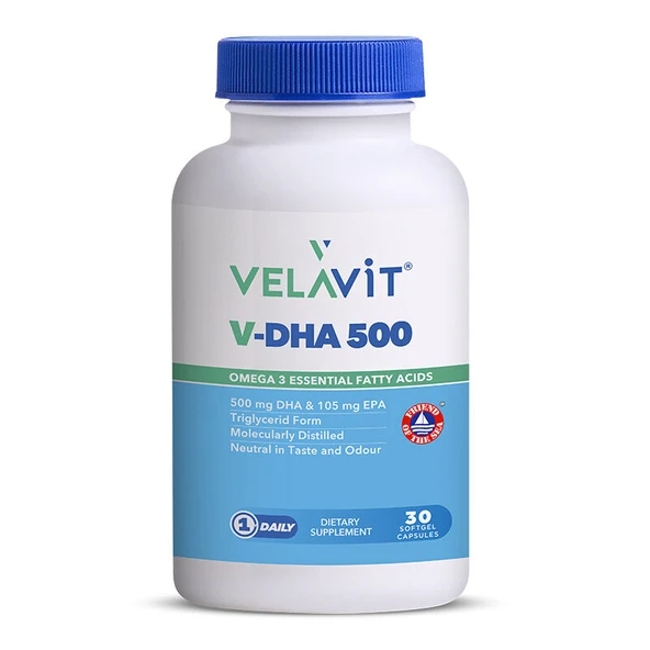 Velavit V-DHA 500 30 Yumuşak Jel Kapsül ürün görseli 1