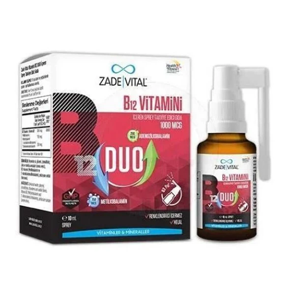 Zade Vital Vitamin B12 Duo 1000 Mcg Sprey 10 ml ürün görseli 1