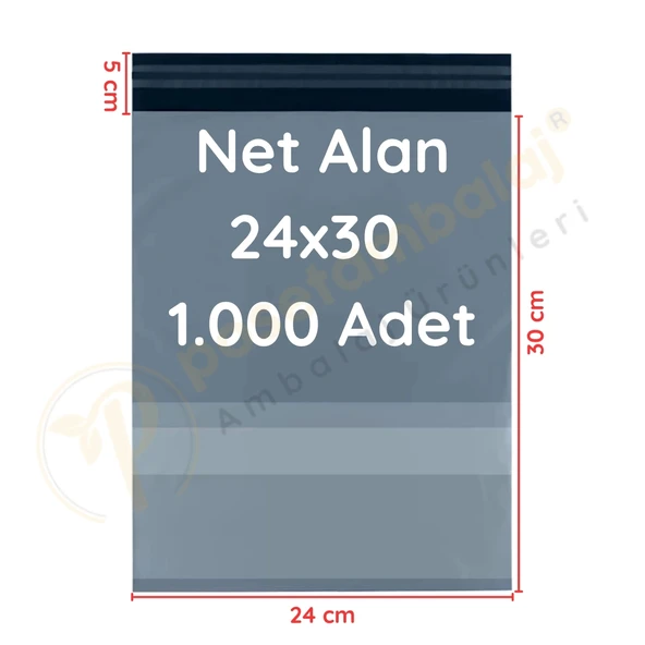 24x30+5 cm (24x35) Cepli Kargo Poşeti 1.000 Adet ürün görseli 1