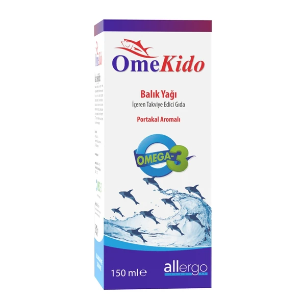 OmeKido Omega-3 Portakal Aromalı Balık Yağı İçeren Takviye Edici Gıda 150 ml ürün görseli 1