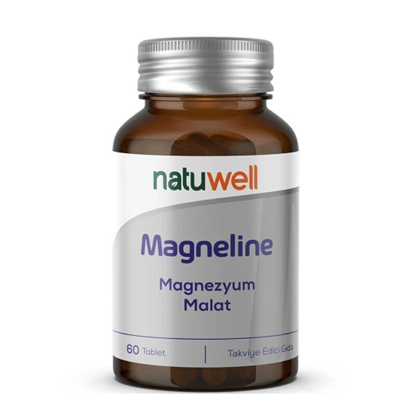Natuwell Magneline Magnezyum Malat İçerikli Takviye Edici Gıda 60 Tablet ürün görseli 1
