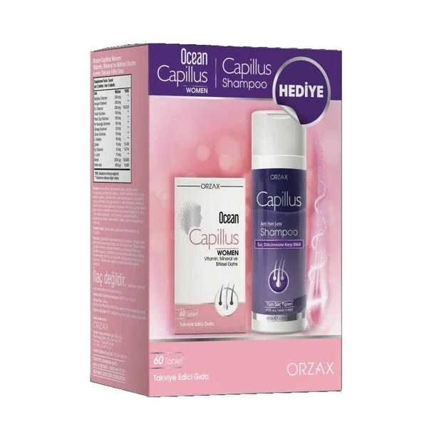 Orzax Ocean Capillus Women 60 Tablet Şampuan Hediyeli ürün görseli 1