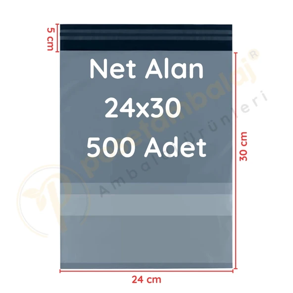 24x30+5 cm (24x35) Cepli Kargo Poşeti 500 Adet ürün görseli 1