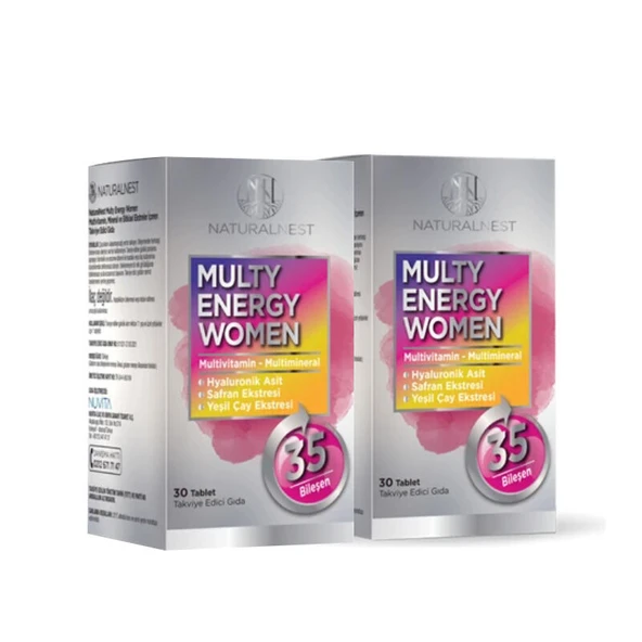 Naturalnest Multy Energy Women Takviye Edici Gıda 30 Tablet - İKİNCİSİ %50 İNDİRİMLİ ürün görseli 1