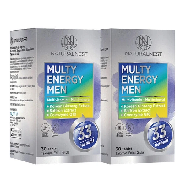 Naturalnest Multi Energy Men 2x30 Tablet ürün görseli 1