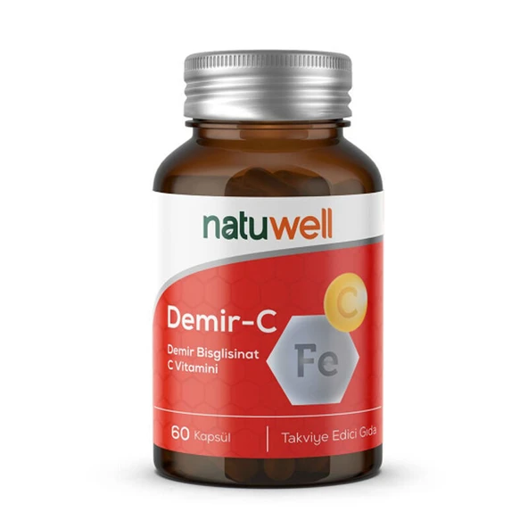 Natuwell Demir C Takviye Edici Gıda 60 Kapsül ürün görseli 1