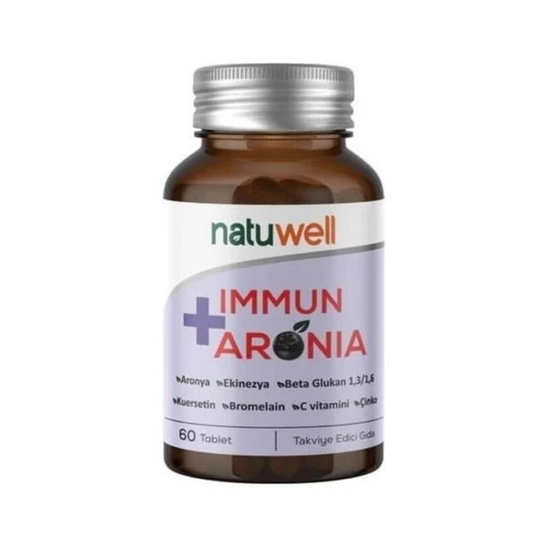 Natuwell Immun+Aronia Bitkisel Takviye Edici Gıda 60 Tablet ürün görseli 1