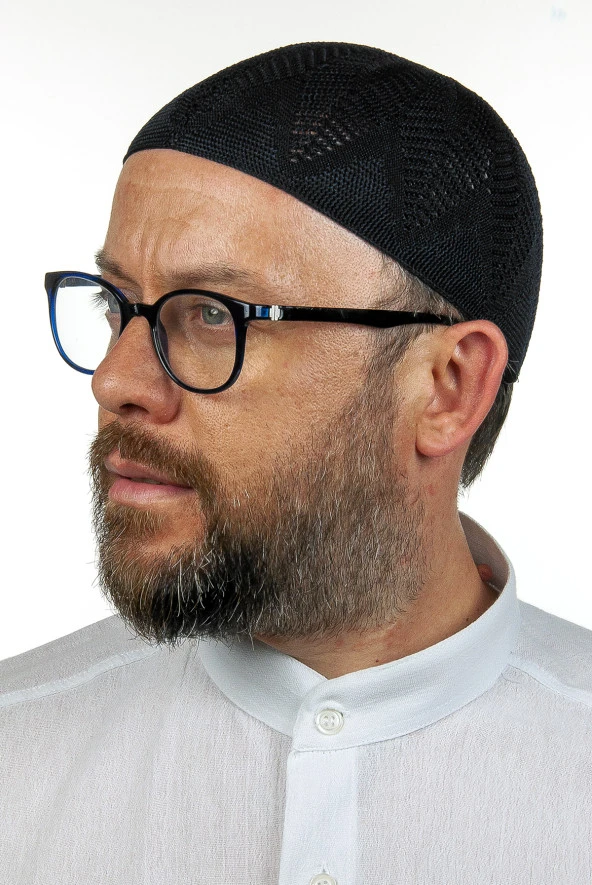 Berra Çelik Örme Dantel Namaz Takkesi Lacivert 1 Adet ürün görseli 1