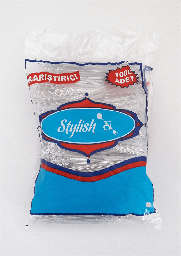 ŞEFFAF PLASTİK ÇAY KARIŞTIRICI 1000Lİ ürün görseli 1