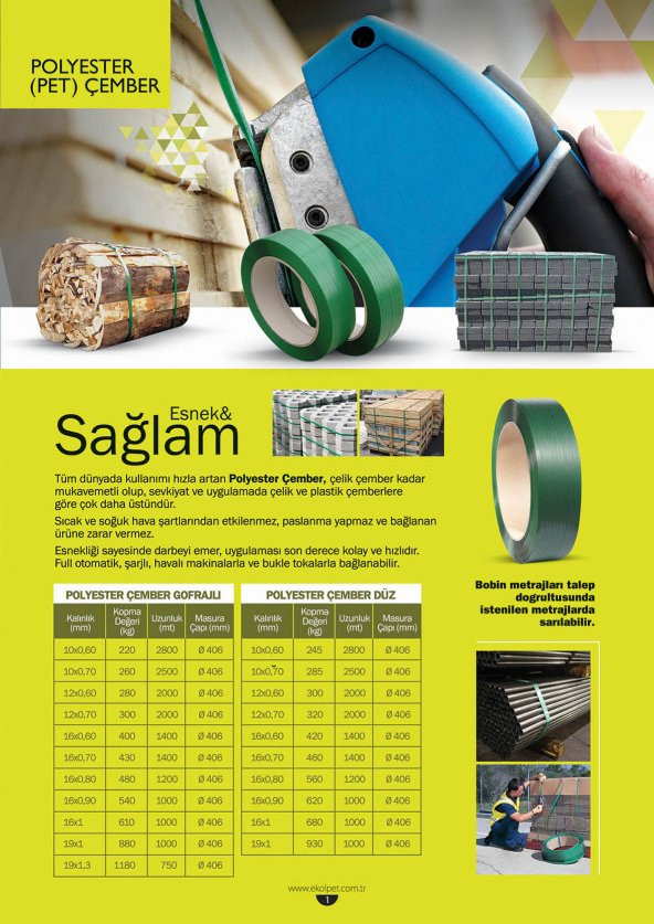 16LIK YEŞİL PET ÇEMBER ÜCRETSİZ KARGO ! - Resim 4