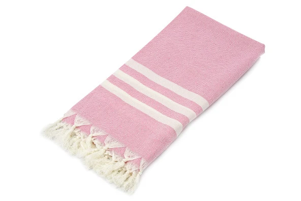 Pembe Pamuk Bambu Peştemal - Resim 2