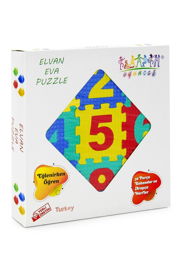 Arapça Harfler Ve Türkçe Rakamlar Kutu Puzzle Yapboz ürün görseli 1