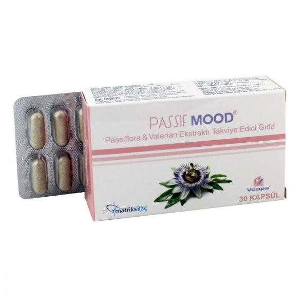 Passif Mood Passiflora ve Kediotu Ekstraktı Takviye Edici Gıda 30 Kapsül ürün görseli 1