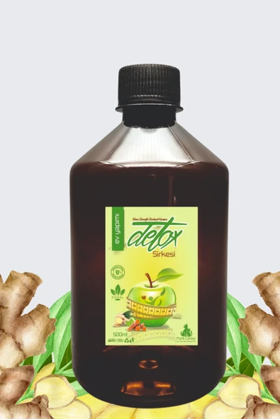 Ev Yapımı Detox Form Mix Prebiyotik Ödem Atmaya Ve Kilo Vermeye Yardımcı Zayıflama Detoks Sirkesi 500 ml detox vinegar ürün görseli 1