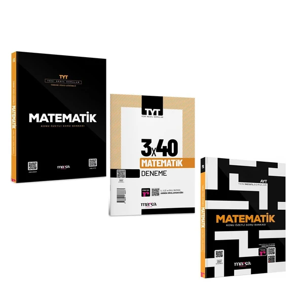 Marka Yayınları TYT AYT Matematik Soru ve Deneme Seti 3 Kitap ürün görseli 1