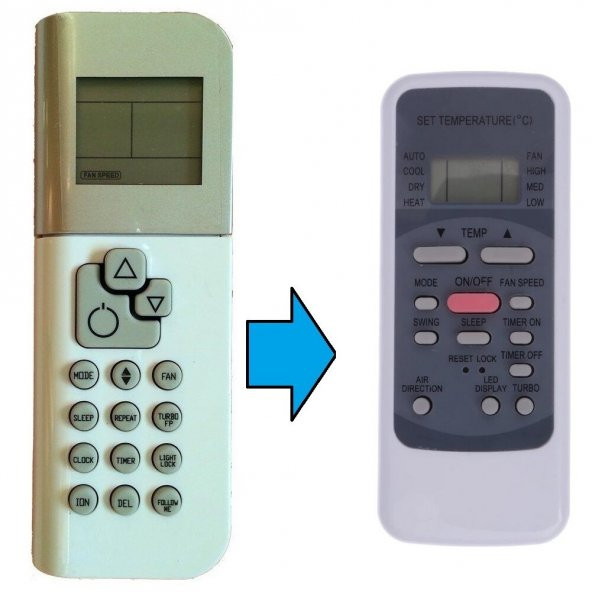 COOLLİNE Klima Kumandası - RG19B E Eşdeğer ürün görseli 1