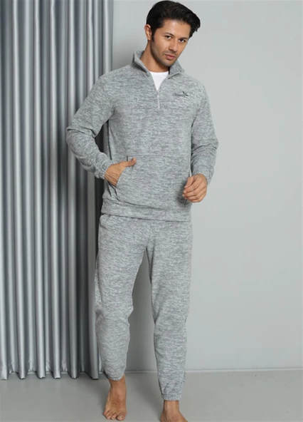 Moda Çizgi WelSoft Polar Fermuarlı Erkek Pijama Takımı 6840 ürün görseli 1