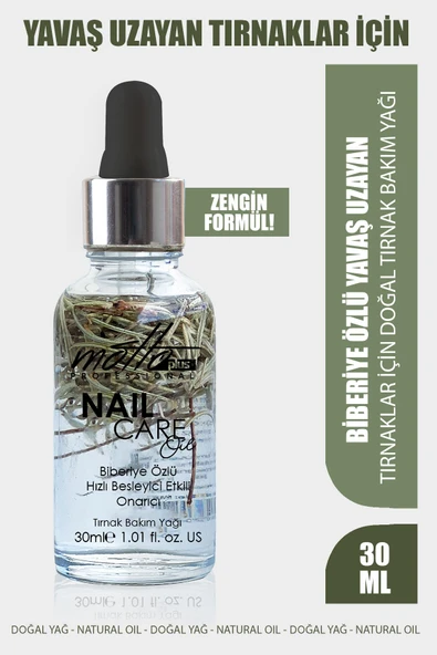 Motto Plus Professional Yavaş Uzayan Tırnaklar İçin Biberiye Özlü Doğal Tırnak Bakım Yağı 30ml ürün görseli 1