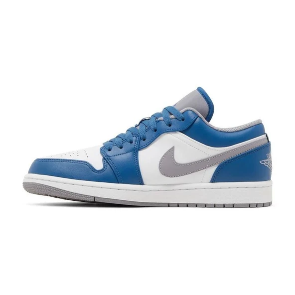 Air Jordan 1 Low True Blue Cement - Resim 3