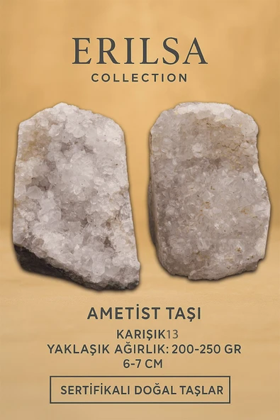 Sertifikalı Ametist Taşı Kütlesi 200-250 Gr – Doğal Ham Kristal Şifa Taşı Stresi Azalt Huzur Ver ürün görseli 1