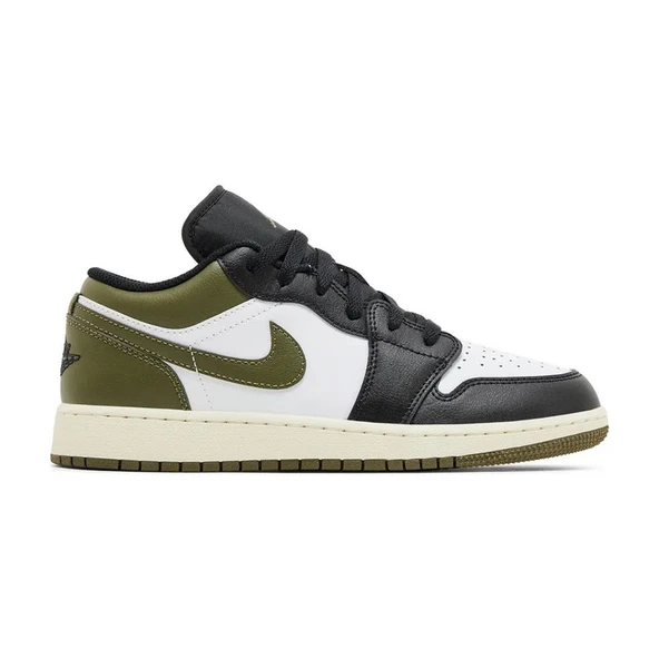Air Jordan 1 Low Black Toe Medium Olive ürün görseli 1