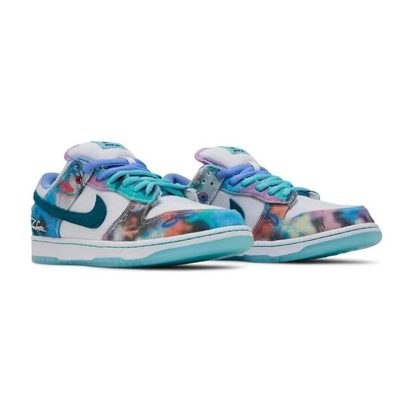 Futura Laboratories x Dunk Low SB Bleached Aqua - Resim 2
