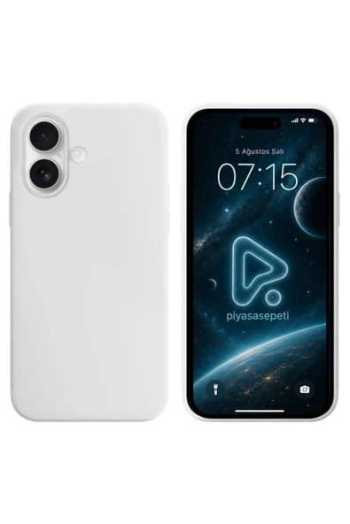 Apple iPhone 16 6.1'' Liquit Lansman Silikon Beyaz ürün görseli 1