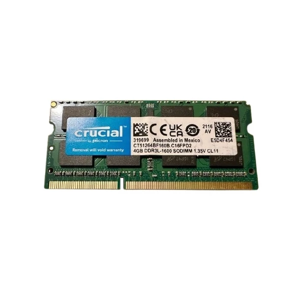 Crucial 4gb DDR3L-1600 Sodımm CT51264BF160B Notebook Ram Bellek ürün görseli 1