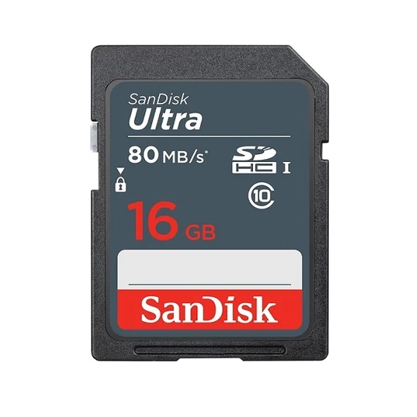 Sandisk 16GB Ultra SDXC 80MB/S Class10 Hafıza kart SDSDUNS-016G-GN3IN ürün görseli 1