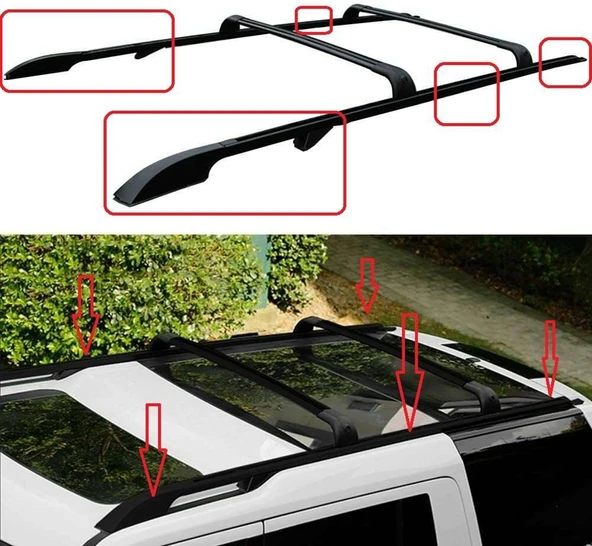 Discovery 3 ve 4  2005-2016 Tavan Çıtası Siyah (OEM) ürün görseli 1