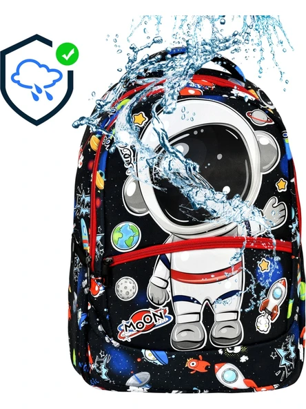 Astronot Desenli İlkokul Sırt Çantası + Beslenme Çantası (2301) ürün görseli 1