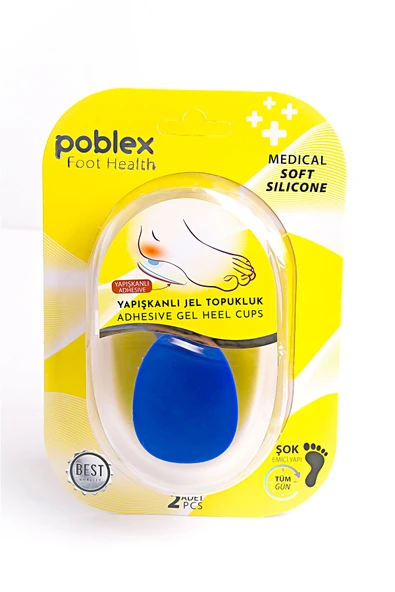 Poblex YAPIŞKANLI SİLİKON JEL TOPUKLUK - ERKEK ürün görseli 1