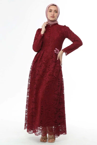 Ahunisa Henna Abiye Bordo 5646 ürün görseli 1