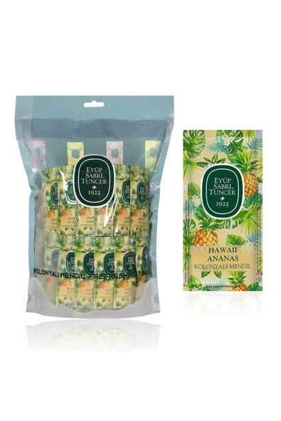 Eyüp Sabri Tuncer Hawaii Ananas Kolonyalı Mendil 150'li (Küçük Boy) ürün görseli 1